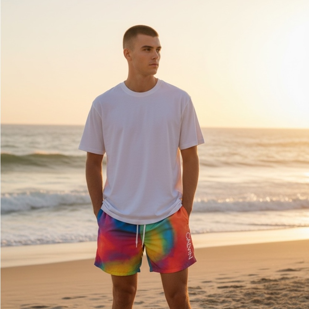 Calvin Klein‎ Men's Multicolor Swim Trunks
